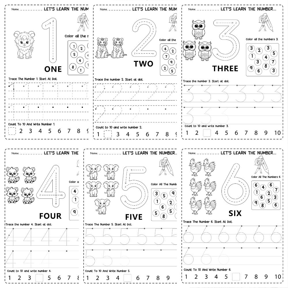 Number Tracing Worksheet For Kids (1)