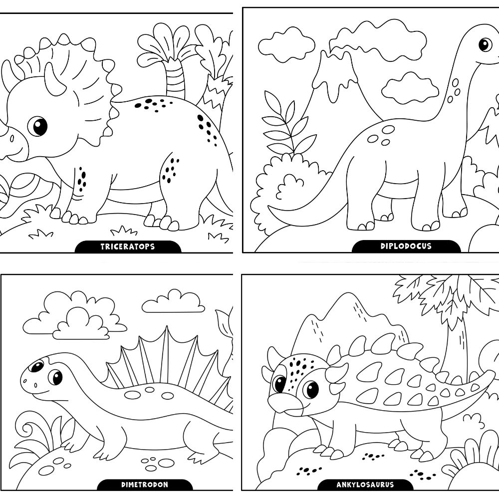 Dinosaur Coloring Pages For Kids