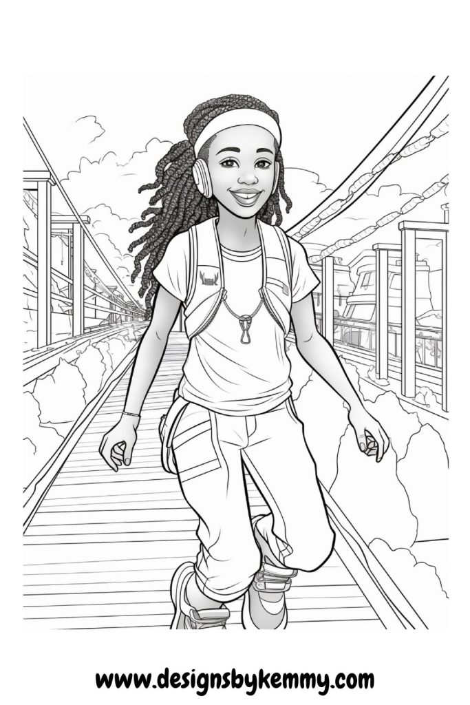 African Black Woman Coloring Pages