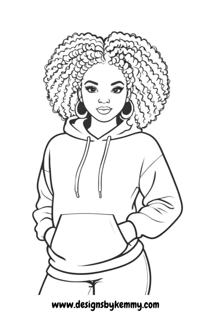 Black Girl Coloring Pages