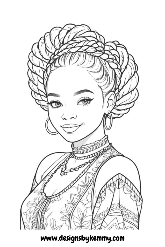 Black Girls Coloring Pages