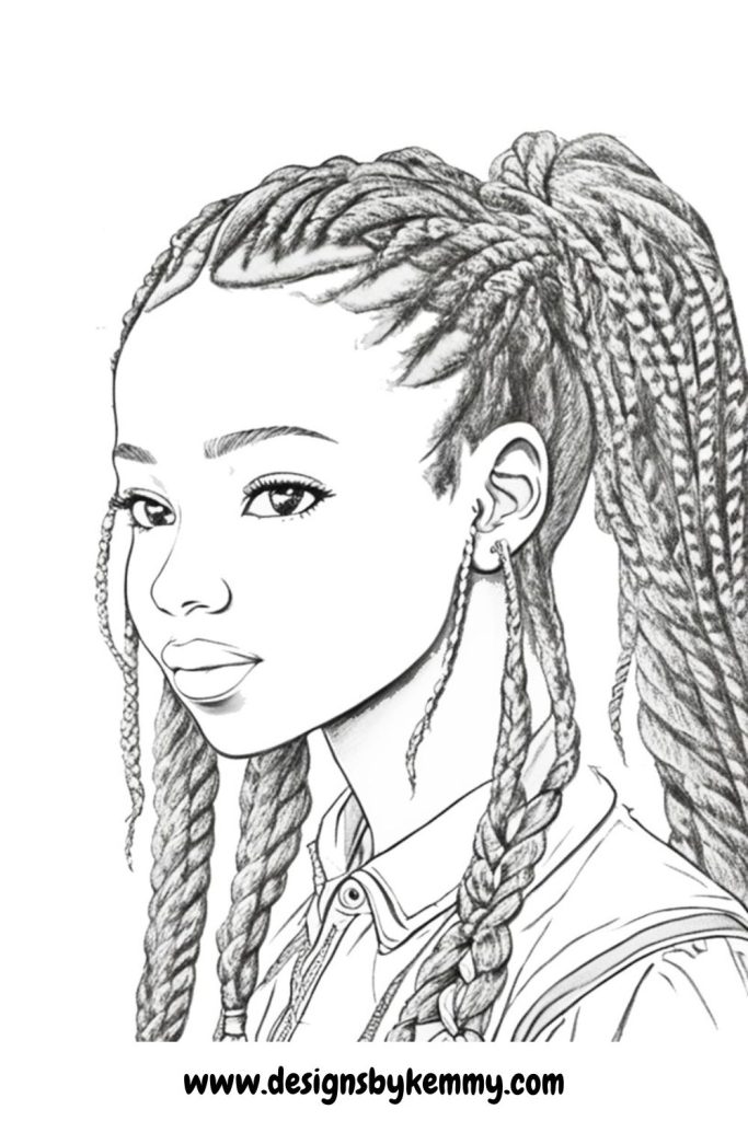 Black Girls Coloring Pages