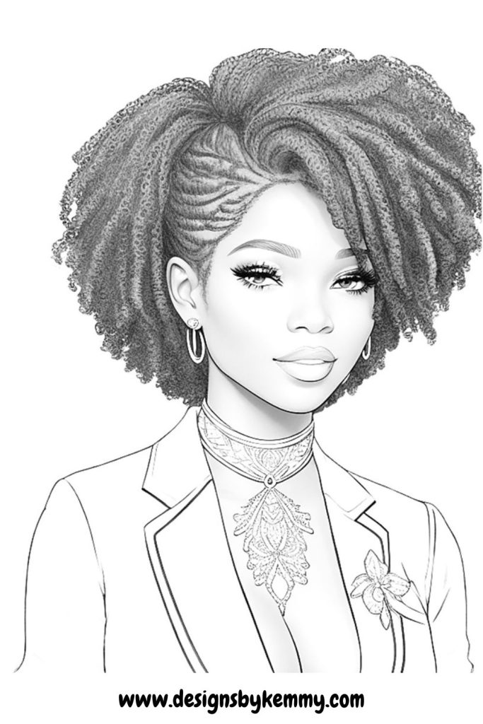 Black Girls Coloring Pages