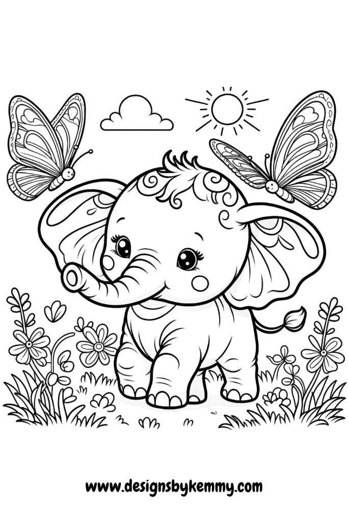 Elephant Coloring Pages