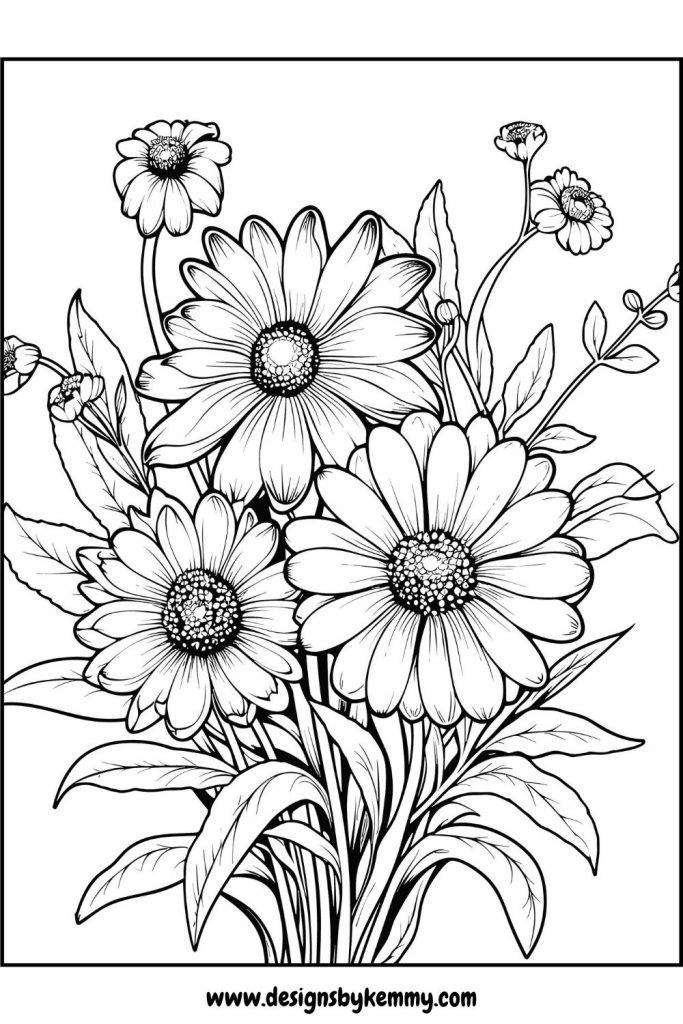 Wildflowers Coloring Pages