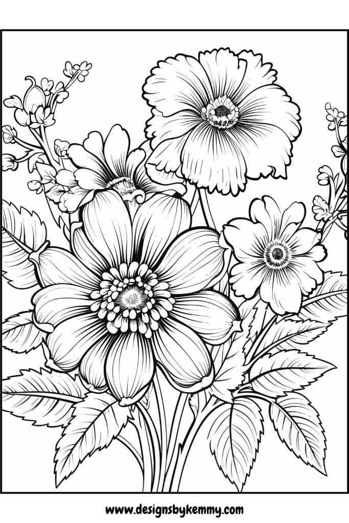Wildflowers Coloring Pages