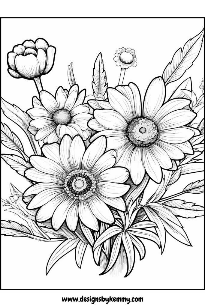 Wildflowers Coloring Pages