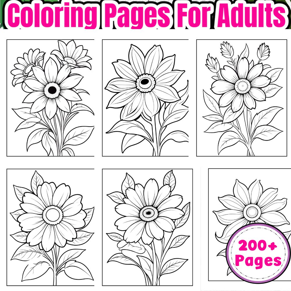 Simple Wildflowers Coloring Pages To Print