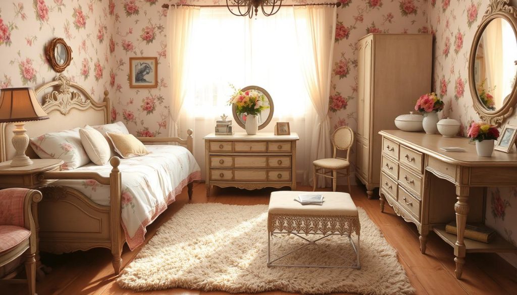 Shabby Chic Bedroom Floral Patterns