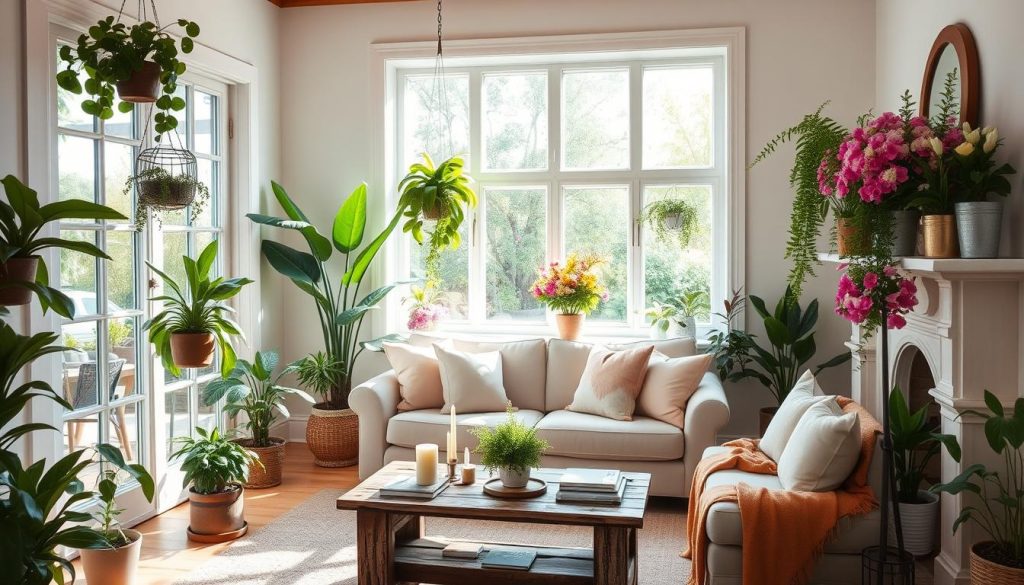 Spring home decorations with indoor plants Spring home decorations with indoor plants