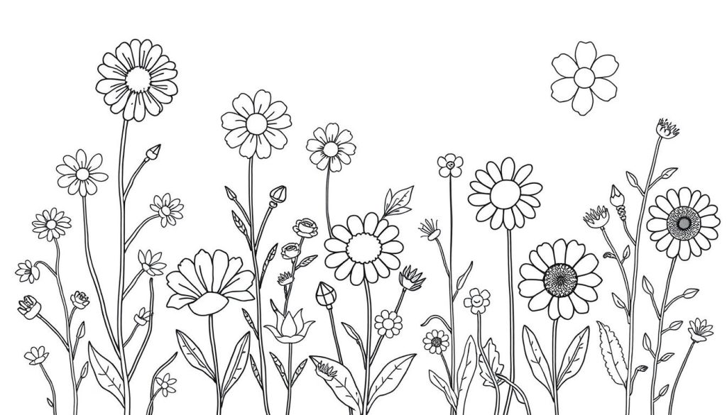 Wildflower Coloring Pages for Beginners
