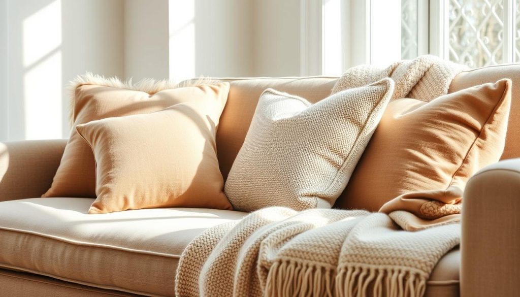 Decorative pillows and throws