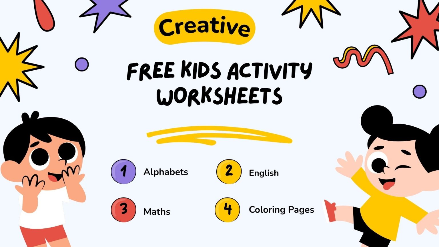 Free Kids Worksheets Printable - Free Kids Printables Hub