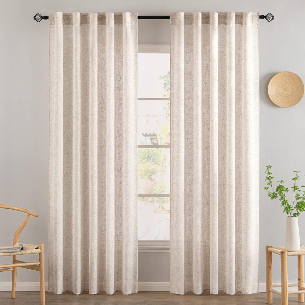 Natural White Linen Curtains